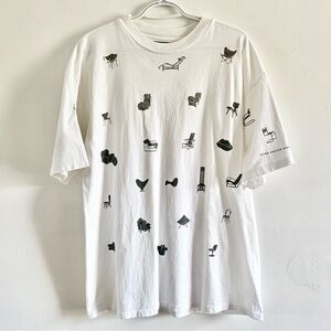 Vintage Vitra Design Museum T-Shirt with Chair Graphics Eames Herman Miller